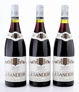 Three Bottles 1993 J. Sanders Corton Grand Cru