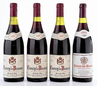 Four Vintage Bottles Chorey-les-Beaune