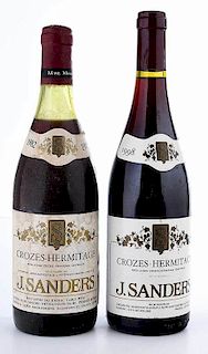 Two Vintage Bottles J. Sanders Crozes-Hermitage