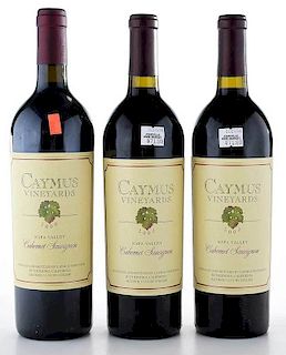 Three Vintage Bottles Caymus Napa Valley Cabernet Sauvignon