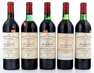Five Vintage Bottles Château de Sales Pomerol