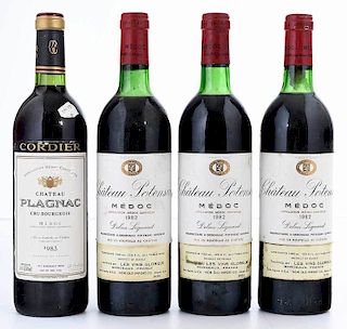Four Vintage Bottles Médoc
