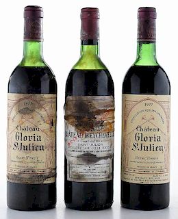 Three Vintage Bottles Médoc