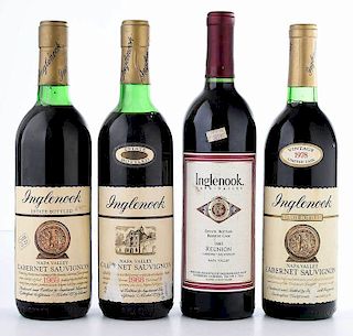 Four Vintage Bottles Inglenook Cabernet Sauvignon