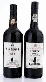 Two Vintage Bottles Sandeman Porto