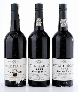 Three Vintage Bottles Taylor Fladgate Porto