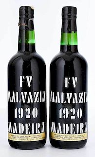 Two Bottles Fine 1920 Malvazia Favilla Vieira Madeira 
