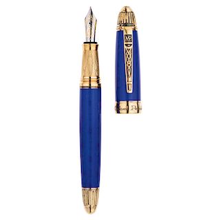 MICHEL PERCHIN RUSSIAN EAGLE ROYAL BLUE fountain pen.