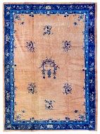 A Chinese Wool Rug 9 feet 5 inches x 5 feet 6 inches.