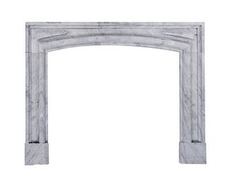 A Marble Fireplace Mantel Width 53 x depth 13 3/4 inches.