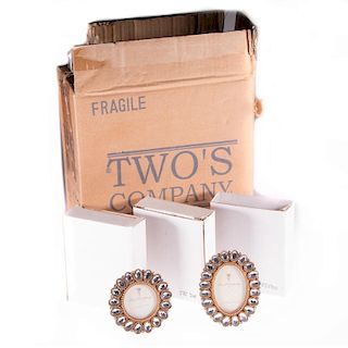 Set of 12 Two's Company "Jeweled" Frames