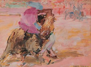 ROBERTO DOMINGO Y FALLOLA, (Spanish, 1883-1956), Tauromachia, gouache, sight: 12 1/2 x 16 1/2 in., frame: 18 x 22 in.