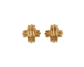 TIFFANY & CO. 18K Gold "X Collection" Earrings