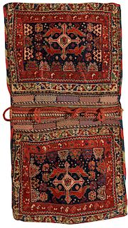 Pair of Kampseh Bags, Persia, ca. 1910; 4 ft. x 2 ft.