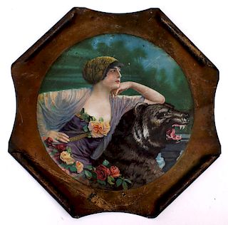 1748 Victorian Woman w/ Bear Iron Picture
