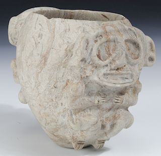 Taino Stone Ceremonial Cohoba Bowl (1000-1500 CE)