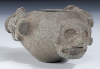 Taino Rare Andesite Cohoba Bowl (1000-1500 CE)