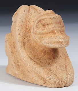 Taino Cemi/Stamp Depicting Human to Frog Transition (1000-1500 CE)