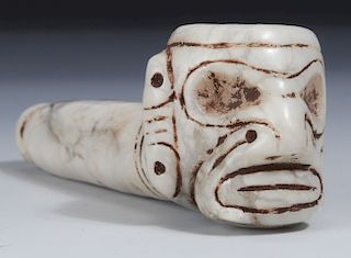 Taino Anthropic Pipe Face on Bowl (1000-1500 CE) 