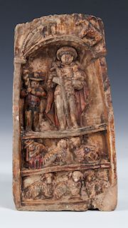 19th C. Figural Alabaster Carving, San Juan, Cusco