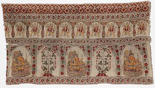 Early 19th C. Indian Block Print Textile