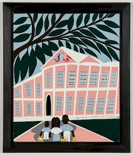 Amos Ferguson (Bahamian, 1920-2009) "Government High School", 1969