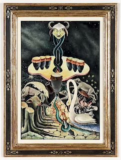 Jacques Enguerrand Gourgue (1930-1996) "Ritualistic Symbols", c. 1940-50