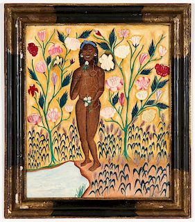Rigaud Benoit (Haitian, 1911-1986) "Nude", circa 1948