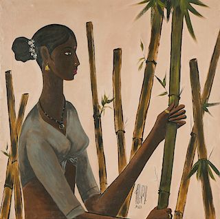 B. Prabha (Indian, 1933-2001) Painting, 1981