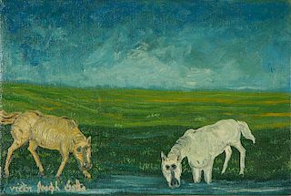 Victor Joseph Gatto (1893-1965) Landscape with Horses