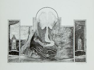 David Lynch (American, b. 1946) Lithograph, 1973