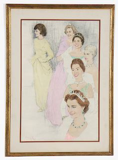 Coby Whitmore (1913-1988) "Beauty Contest at Buckingham Palace"