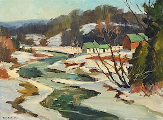 Thomas Keith Roberts (Canadian, 1909-1998) "Late Winter in the Valley"