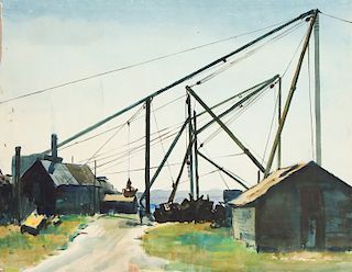 Frank Martino (1896-1941) Industrial Landscape, 1940