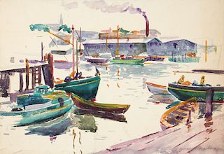 Giovanni Martino (1908-1997) "Harbor View", 1930