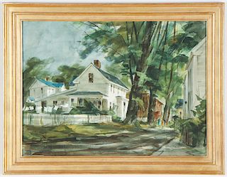 Antonio Martino (American, 1902-1988) "Lambertville New Jersey Landscape"