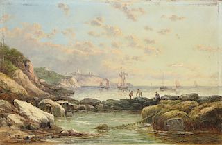 John Mundell (1818-1875) Coastline View