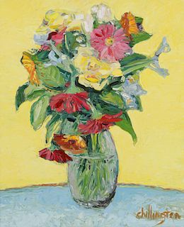 Jim Chillington (American/Connecticut, 20th c.) Still Life with Flowers