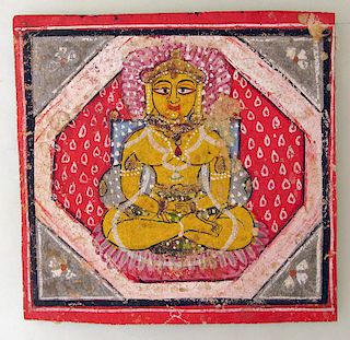 A 19th C. Jain Tirthankara Miniature Painting, Gujarat