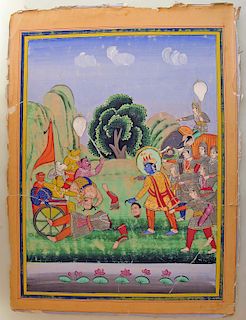 Indian Miniature Painting, Ca. 1840, Rajasthan