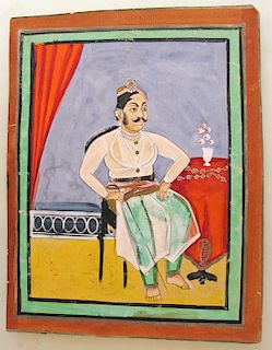 Late 19th C. Indian Miniature Painting, Jaipur