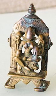 18/19th C. Brass Durga, Jain Statue, Gujarat