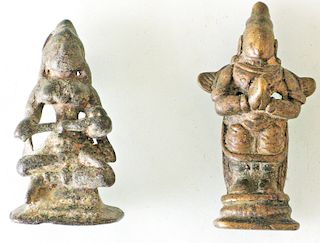 Two Small Bronze Statues, Maharashtra, 18/19th C.