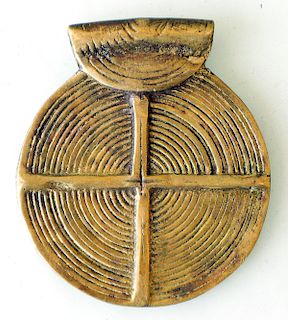 18th/19th C. Brass Pendant/Beyop, Adi-Tribe