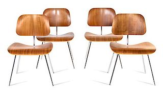 * Charles and Ray Eames, (American, 1907-1978 | 1912-1988), Set of Four DCM Dining Chairs Herman Miller, USA