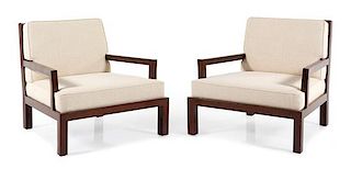 Michael Taylor, (American, 1927-1986), Pair of Custom Lounge Chairs