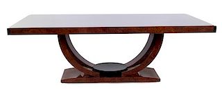 * Style of Karl Springer, American, Late 20th Century, Art Deco Style Dining Table