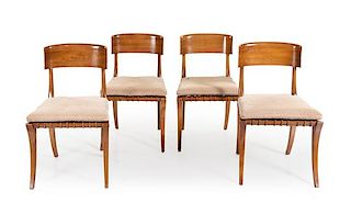 * T. H. Robsjohn-Gibbings, (British, 1905-1976), Set of Four Klismos Chairs Saridis of Athens, Greece
