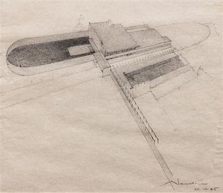Richard Neutra, (Austrian/American, 1892-1970), Architectural Rendering