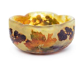 Daum, France, Early 20th Century, Cameo Bowl